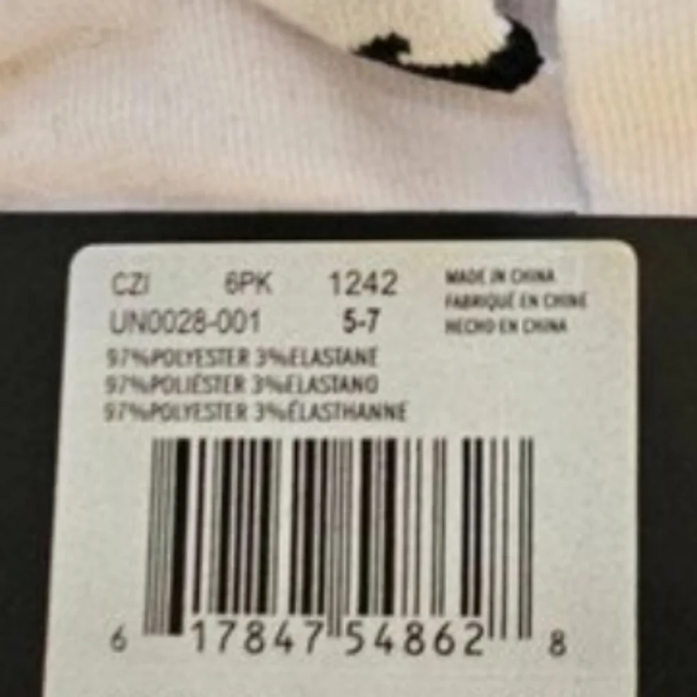 Nike Boys White Basic No Show Socks 6 Pack Sz 10-3 Y